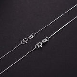 Lotus Fun Real 925 Sterling Silver Fine Jewelry 8 Sides Glossy Snake Necklace Chain without Pendant for Women Collier Acessorios