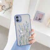 Luxury 3D Relief Flower Case For iPhone 12 Mini 11 Pro Max X XR XS Max 7 8 Plus Soft Bumper Transparent Matte PC Back Cover