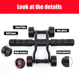 4 Wheels Abdominal Roller for Muscle Exercise Equipment Home Indoor Office Fitness No Noise