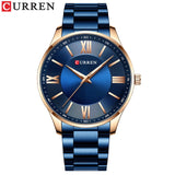 CURREN Stainless Steel Mens Watches New Simple and Classic Quartz Business Watch Thin Clock for Men