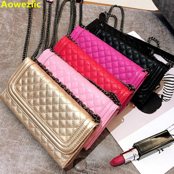 Aoweziic Luxury folding mirror card wallet leather case For iphone11 12 Pro X XS MAX XR Case 8 7plus cover crossbody chain bag