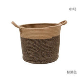 Large Basket Woven Storage Basket with Handles Natural Jute Laundry Basket Toy Towels Blanket Basket Home Decor Gift