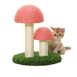 pawstrip Cat Scratcher Frame Cat Climbing Tree Tower Mushroom Design Protecting Furniture Cat Scratch Board Sisal Cat Toys