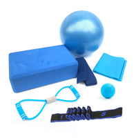 7 Pieces Sets For Fitness Trainning Exercise Gym Accessories  Yoga Resistance Bands Pilates Ball Home Block Brick Drop Ship