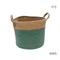 Large Basket Woven Storage Basket with Handles Natural Jute Laundry Basket Toy Towels Blanket Basket Home Decor Gift