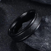 2020 Vintage Roman Numerals Men Rings Temperament Fashion 6mm Width Stainless Steel Rings For Men Jewelry Gift