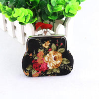 Women Coin Purse Cute Wallet Lady Retro Vintage Flower Small Wallet Hasp Purse Kawaii Bag Clutch Bag Monedero