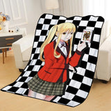 Custom Kakegurui anime Blankets for beds throw blanket soft blanket summer blanket anime blanket travel blanket