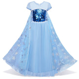 Girls Princess Dresses for 4-10T Children Kids Halloween Cosplay Costume Role-play Clothing Dress