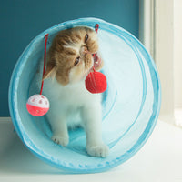 Cat Tunnel 2 Holes Pet Play Tubes Balls Collapsible Crinkle Kitten Toys Puppy Ferrets Rabbit Play Dog Tunnel Tubes