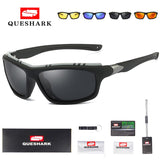 Queshark Men Women Sports Polarized Fishing Sunglasses Cycling Driving Glasses Hunting Camping Hiking Fishing Eyewear