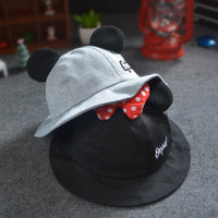 2018 Baby Caps Infant Toddler Hats Lovely Ear Bucket For Girls Boys Cotton Sun Hat Spring Outdoor Bucket Hats Bones Infantis