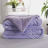 Solid Deep Grey Winter Thick warm Throws Plaids Double-sided Blanket Sherpa Berber Fleece Fabric Bedding Bedspread