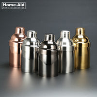 New Arrival Stainless Steel Shaker Cocktail Shaker Gunmetal Black bottle Martini Bartender tools Shaker Drink 550ML