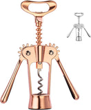 Rose Gold Wing Corkscrew Wine Beer Bottle Opener Utensils Kitchen Gadgets  Multifunction Stainless Steel Wine Accessories 1pc