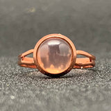 Momiji Natural Stone Open Ring for Women Handmade Bohemian Jewelry Gift Crystal Moonstone Tigereye Wedding Party Ring Adjustable