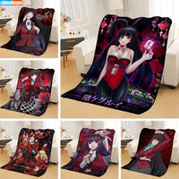 Custom Kakegurui anime Blankets for beds throw blanket soft blanket summer blanket anime blanket travel blanket