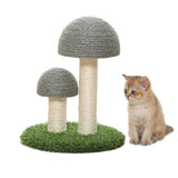 pawstrip Cat Scratcher Frame Cat Climbing Tree Tower Mushroom Design Protecting Furniture Cat Scratch Board Sisal Cat Toys