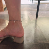 Flyleaf Pentagram Vintage Chain Real 925 Sterling Silver Anklet For Women Fine Jewelry Anklets On Foot Bracelet Enkelbandje