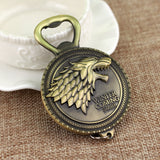 Hot Movie Game of Thrones Keyring Bottle opener Keychain House Stark Key Ring Pendant Chaveiro Jewelry Accessories