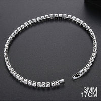 2021 New Fashion Luxury 925 Sterling Silver Tennis women's Bracelets Bangle For Women Christmas Gift Jewelry