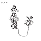 Punk Cool Hip Pop Rings Multi-layer Adjustable Chain Four Open Finger Rings  Alloy Women Rotate Rings for Women Party Gift