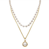 Simple Necklace, Personality, Niche Design, Double-layer Pearl Necklace
