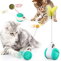 Smart Cat Toy Funny Interactive Cat Toy with Catnip Irregular Rotation Pet Cat Ball Tease Toy Cat Supplies No Battery Needed