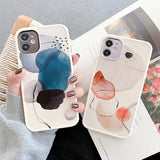 For iPhone 12 Pro Case Heart Flowers Phone Case For iPhone 12 Mini 11 Pro Max 8 7 Plus X XS Max XR Marble Soft TPU Bumper Cover