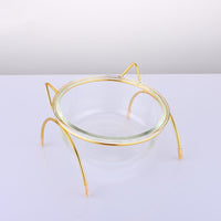 Cat glass bowl cat bowl