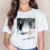 Totoro t shirt Miyazaki Hayao cartoon female clothes femme Anime Spirit Away tshirt Studio Ghibli t-shirt Anime women Japanese