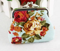 Women Coin Purse Cute Wallet Lady Retro Vintage Flower Small Wallet Hasp Purse Kawaii Bag Clutch Bag Monedero