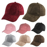 Fashion Women Girls Chic Suede Baseball Cap Solid Sport Visor Hats Adjustable