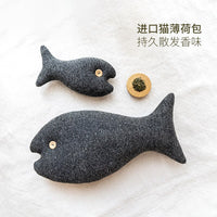 Cat toy black fish catnip toy funny cat toy simulation fish cat pillow bite-resistant molar toy cat toy