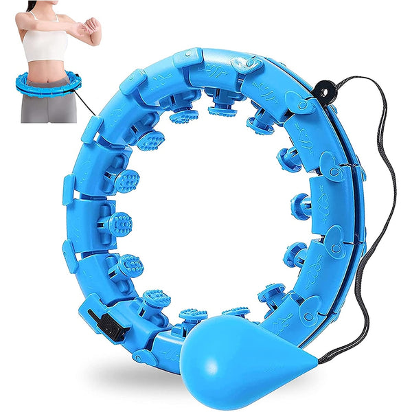 24 Section Smart Weighted Sport Hoops Abdominal Thin Waist Exercise Detachable Hoop Massage Fitness Circles Training Weight Loss