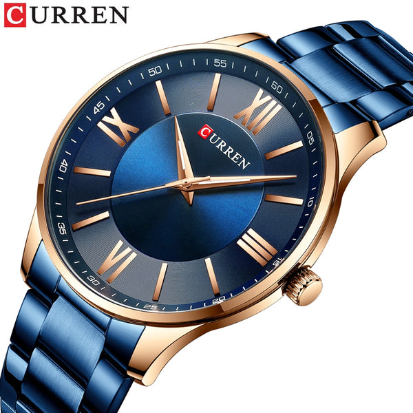 CURREN Stainless Steel Mens Watches New Simple and Classic Quartz Business Watch Thin Clock for Men