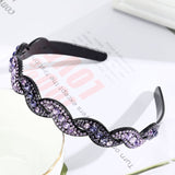 Unisex Alice Hairband Bezel Headband Men Women Sports Hair Band Hoop Top Metal Double Bangs Flower Rhinestone Hair Accessories