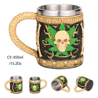 Medieval Dragon Resin Stainless Steel Beer Mug 600ml Retro Tankard Skull Coffee Cup Tea Mug Tumbler Pub Bar Decor Drop Shipping