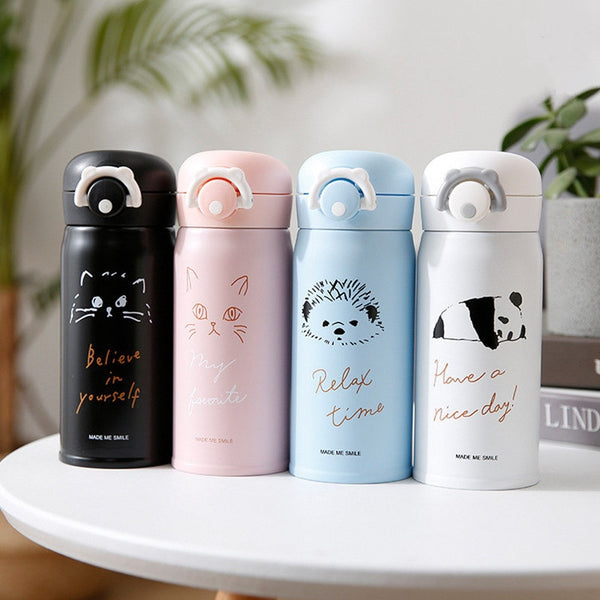 350ml/500ml Cartoon Cat Stainless Steel Vacuum Flasks Portable Thermos Mug Travel Thermal Water Bottle Tumbler Thermocup