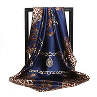 Square Silk Scarves Women 90*90cm Satin Hijab Scarf Muslim Female Chiffon Shawls And Wrap Hair Head Scarves Pareo Bandanna