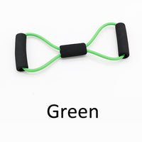 TPE 8 Word Fitness Yoga Gum Resistance Rubber Bands Fitness Elastic Band Fitness Equipment Expander Workout Gym Exercise Train