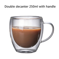 Transparent glass coffee cup milk whiskey tea beer double creative heat resistant cocktail Vodka wine mug Drinkware tumbler cups