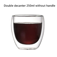 Transparent glass coffee cup milk whiskey tea beer double creative heat resistant cocktail Vodka wine mug Drinkware tumbler cups