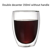 Transparent glass coffee cup milk whiskey tea beer double creative heat resistant cocktail Vodka wine mug Drinkware tumbler cups