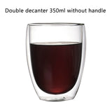 Transparent glass coffee cup milk whiskey tea beer double creative heat resistant cocktail Vodka wine mug Drinkware tumbler cups