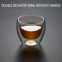 Transparent glass coffee cup milk whiskey tea beer double creative heat resistant cocktail Vodka wine mug Drinkware tumbler cups