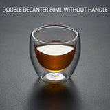 Transparent glass coffee cup milk whiskey tea beer double creative heat resistant cocktail Vodka wine mug Drinkware tumbler cups