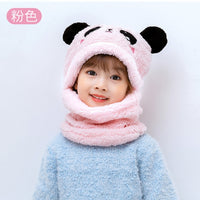 Winter Children Hat Plus Fleece Kids Caps Cartoon Hat For Girls Boys Scarf Thicken Cap Newborn Photography Baby Stuff