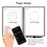 NEWYES A6 size Smart Reusable Erasable Notebook Microwave Wave Cloud Erase Notepad Note Pad Lined With Pen save paper