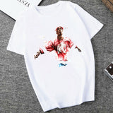 American Ripper Tupac 2pac Hip Hop Women's T Shirt Summer Short Sleeve Chewing Funny Tshirt Tops Women T-shirt Female